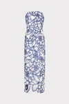 Milly Kait Floral Garden Embroidered Midi Dress In White