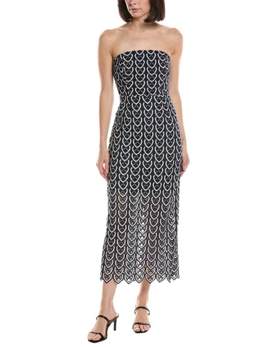 Milly Kait Midi Dress In Black