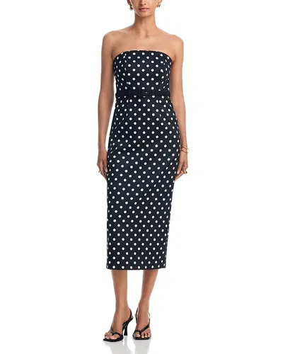 Milly Kait Polka Dot Dress In Black