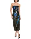 Milly Kait Sequin Dress In Blue