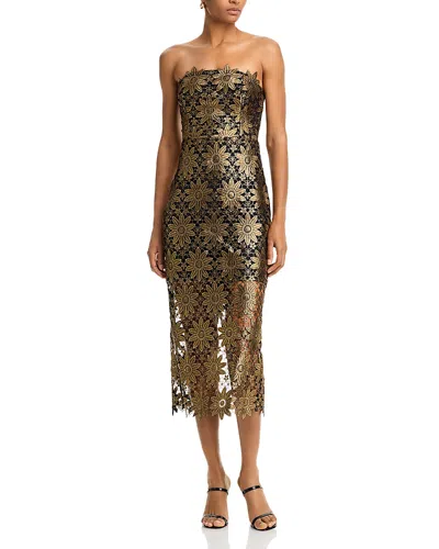 Milly Kait Strapless Dress In Gold | ModeSens