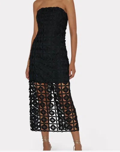Milly Kait Tile Lace Dress In Black