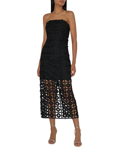 Milly Kait Tile Lace Dress In Black