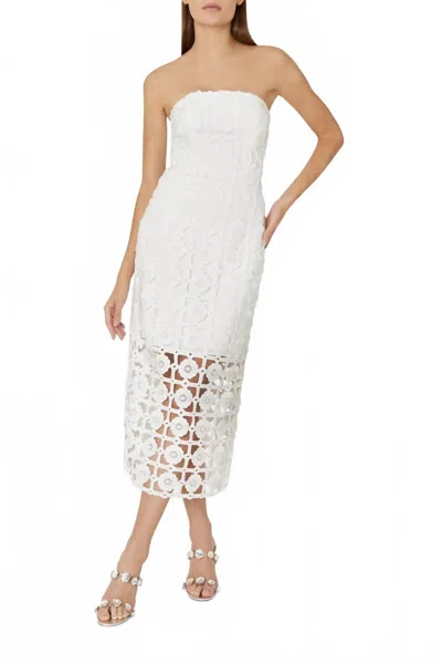 Milly Kait Tile Lace Dress In White