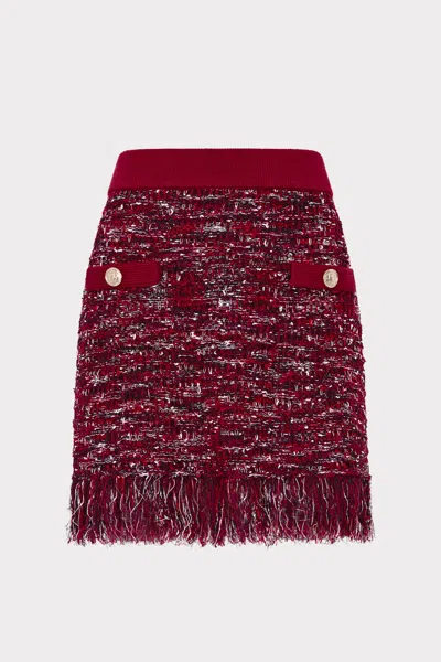 Milly Kali Textured Knit Mini Skirt In Multi