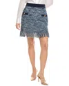 Milly Kali Textured Knit Mini Skirt In Blue