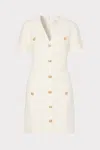 Milly Kennedy Textured Knit Mini Dress In Ecru
