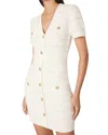 Milly Kennedy Textured Knit Mini Dress In Ecru