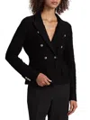 Milly Kimmis Knit Blazer In Black In Black