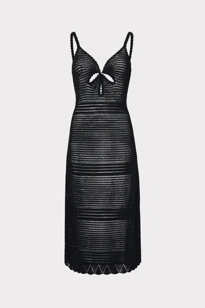 Milly Knit Cover-up Maxi Dress In Black