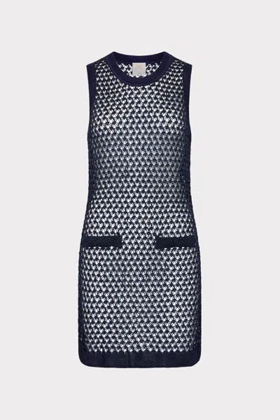 Milly Knit Cover-up Mini Dress In Multi
