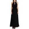 Milly Kora Womens Pleated Tie-neck Halter Dress