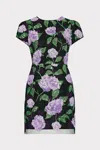 Milly Kyla Printed Sequins Mini Dress In Lilac