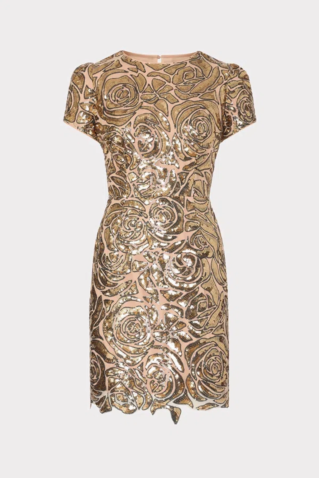 Milly Kyla Rose Sequins Mini Dress In Gold | ModeSens