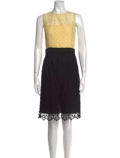 Pre-owned Milly Lace Pattern Knee-length Dress