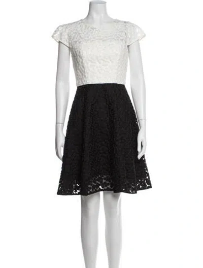 Pre-owned Milly Lace Pattern Knee-length Dress In White