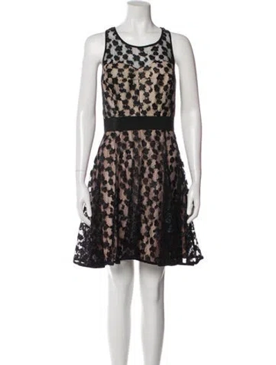 Pre-owned Milly Lace Pattern Mini Dress