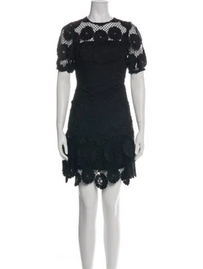 Pre-owned Milly Lace Pattern Mini Dress In Multi