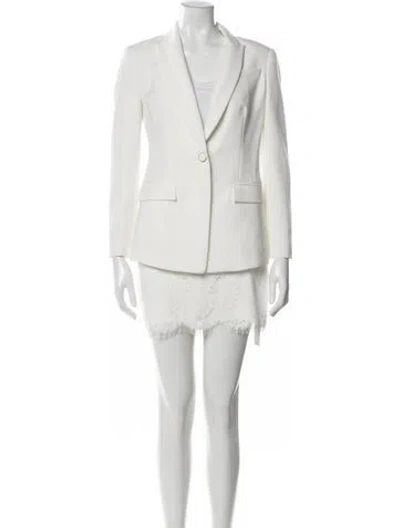 Pre-owned Milly Lace Trim Embellishment Skirt Set W/ Tags In White