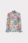 Milly Lacey Rainbow Oasis Long Sleeve Blouse