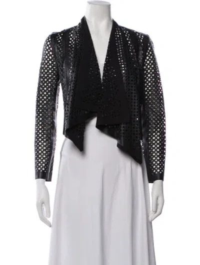 Pre-owned Milly Lamb Leather Jacket In Black