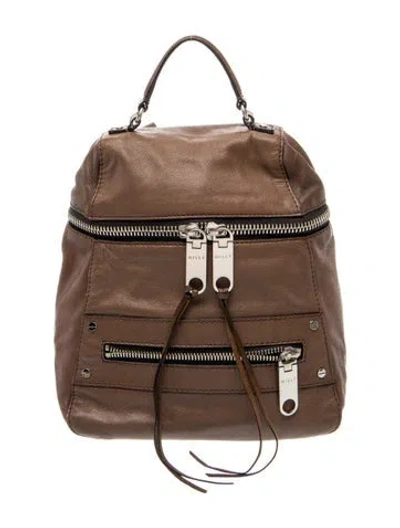 Pre-owned Milly Leather Backpack In Brown