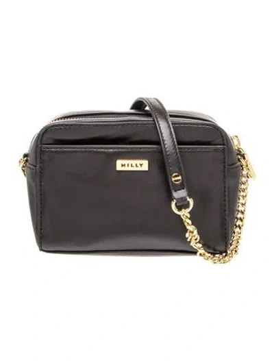 Pre-owned Milly Leather Crossbody Bag In Black