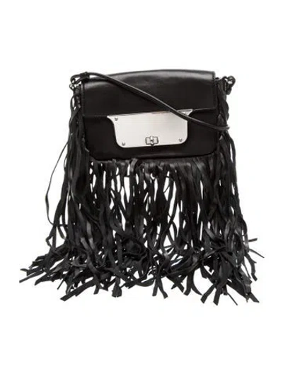 Pre-owned Milly Leather Crossbody Bag In Black