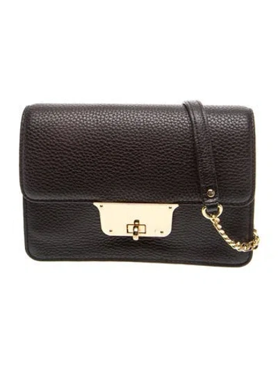Pre-owned Milly Leather Crossbody Bag In Black