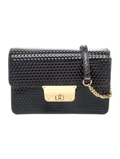 Pre-owned Milly Leather Crossbody Bag In Black