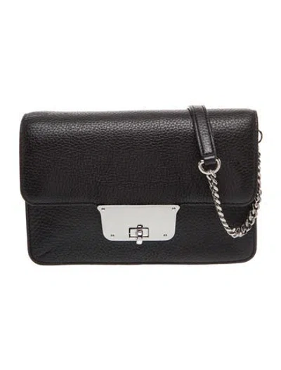 Pre-owned Milly Leather Crossbody Bag In Black