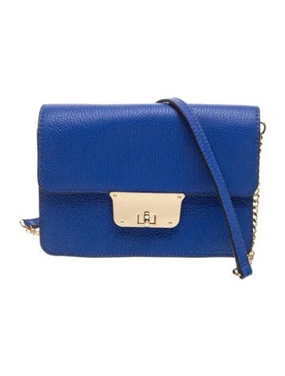 Pre-owned Milly Leather Crossbody Bag In Blue
