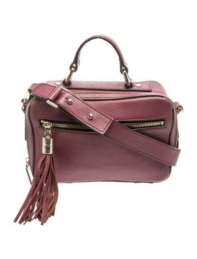 Pre-owned Milly Leather Crossbody Bag In Burgundy