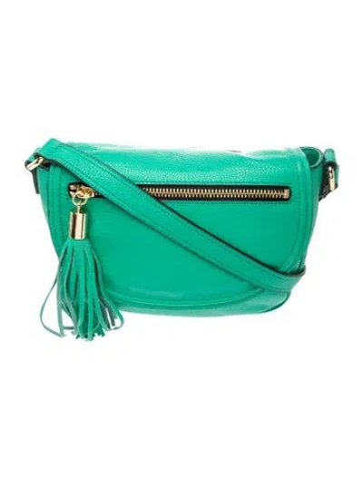 Pre-owned Milly Leather Crossbody Bag In Green