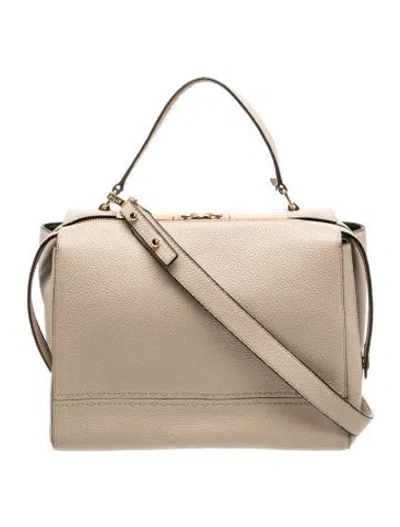 Pre-owned Milly Leather Crossbody Bag In Neutrals