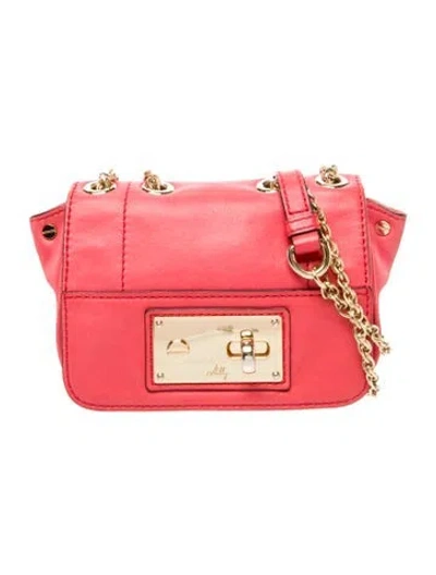 Pre-owned Milly Leather Crossbody Bag In Pink