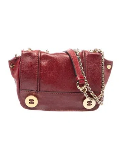Pre-owned Milly Leather Crossbody Bag In Red
