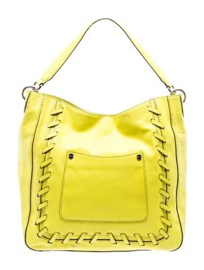 Pre-owned Milly Leather Hobo In Yellow