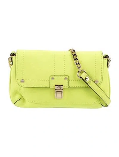 Pre-owned Milly Leather Kelsey In Green