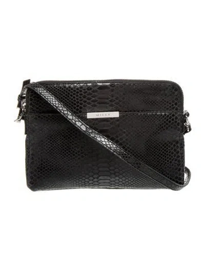 Pre-owned Milly Leather Shoulder Bag In Black