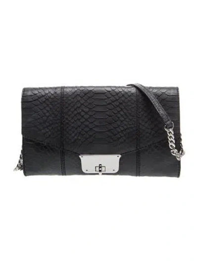 Pre-owned Milly Leather Shoulder Bag In Black