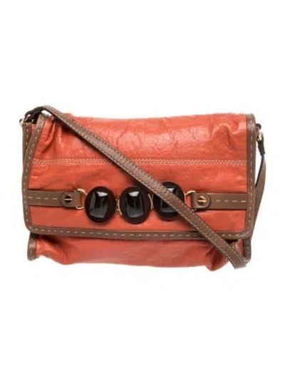 Pre-owned Milly Leather Shoulder Bag In Brown