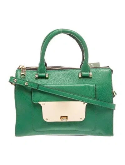 Pre-owned Milly Leather Shoulder Bag In Green