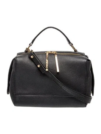 Pre-owned Milly Leather Top Handle Bag In Black