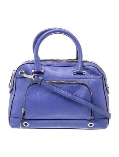 Pre-owned Milly Leather Top Handle Bag In Blue