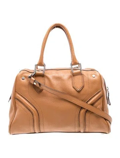 Pre-owned Milly Leather Top Handle Bag In Brown