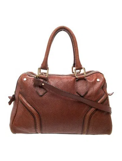 Pre-owned Milly Leather Top Handle Bag In Brown