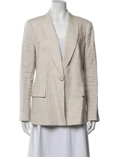 Pre-owned Milly Linen Blazer In Neutrals