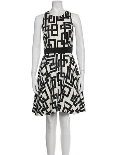 Pre-owned Milly Linen Knee-length Dress In White