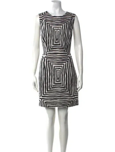Pre-owned Milly Linen Knee-length Dress In White